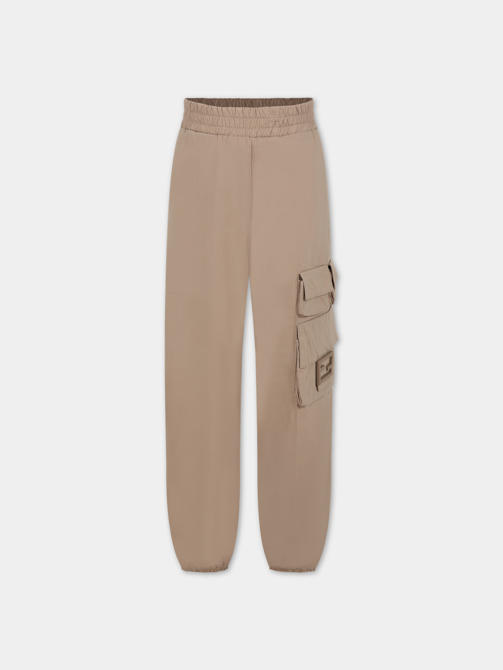 Brown trousers for kids with double FF